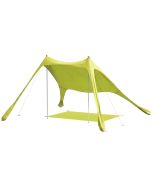 Tenda de praia 208x200x200 cm alumínio, poliéster color verde Outsunny