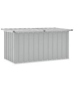 Caixa de arrumação para jardim 129x67x65 cm cinzento