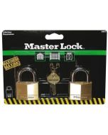Cadeado de latão maciço master lock - conjunto de 2 - 40mm - amarelo