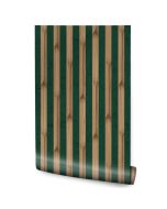 Papel de parede imitação tábuas madeira sala de estar