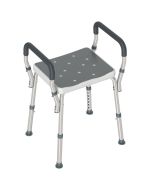 Banco de duche 52x45x57-69 cm alumínio, hdpe e eva bicolor Homcom