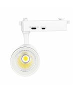 Foco LED branco orientável 40w parma, calha monofásica, 4400lm, 4cct