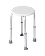 Banco para duche 32,2x41x35,5-54cm alumínio e plástico color blanco Homcom
