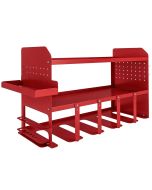 Organizador de ferramentas de jardim 61,8x23x32,7 cm metal color rojo