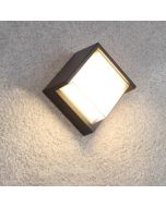 Candeeiro de parede LED 15w preto quadrado ip65 com tampa - 6000k - silamp