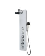 Coluna de hidromassagem termostática em vidro branco modelo gs-49