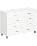 Cómoda com 4 gaveta 112x38,2x81cm color blanco Homcom