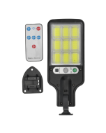 Luz de rua solar de 800lumens 108cob com sensor de controle remoto