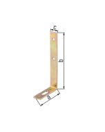 ESQUADRO PARA CORTINAS REGULÁVEL 55 X 120 X 17 mm