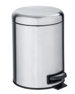 Papeleira com pedal 3L Leman aço inoxidável mate
