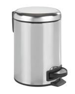 Papeleira com pedal 3L Leman aço inoxidável brilho