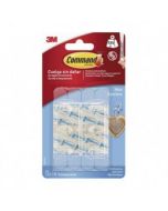 Mini ganchos adesivos transparentes (8uds) 3M