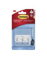 Ganchos adesivos transparentes (3uds) 3M