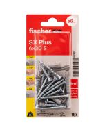 Bucha SX Plus com parafuso 6x30mm 15un