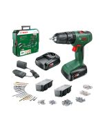 Berbequim de percussão 18V com 2 baterias 1,5Ah + mala 241 acessórios Bosch