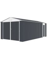 Garagem metálica "houston" - 18,56m² com calha - antracite