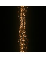 Guirlanda microLED, 200 LEDs 3000k, 2m cabo prata, transformador de 12v