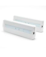 Conjunto de 2 luzes de emergência LED 3w embutidas/superfície 265lm