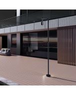 Chuveiro para piscina pool em aço inox preto fosco | poolimex