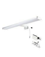 Aplique LED slim para banheiro e espelho, 8w-40cm, ip44, cromado