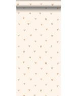 Walls4you papel de parede corações de confettis begeedourado