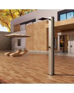 Chuveiro para piscina phoénix em aço inox moka 39l sistema antical