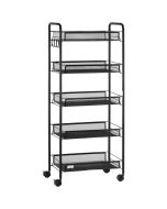 Carrinho de cozinha 45x26.5x106 cm aço Homcom, casa - cozinha