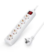 Aigostar régua extensora de 5 tomadas com cabo de 5 m e interruptor