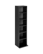 Prateleira com 6 compartimentos para 102 cds 90x21x20 cm preto