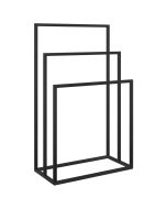 vidaXL toalheiro de pé em ferro preto 48x24x79 cm