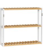 Estante de parede 60x15x54 cm bambu color marrón Homcom
