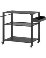 Carrinho de apoio para barbecue 105x50x79 cm aço e metal Outsunny