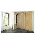 Kit instalação painéis murais canto flora madeira 200cm  - perfil preto