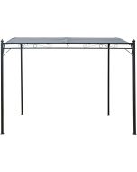 Pérgula metálica inclinada inclinada - 3 x 2,5 m - cinza