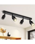 Nettlife luminária de teto negro gu10 55x5