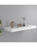 Prateleira de parede suspensa 60x23,5x3,8 cm mdf branco
