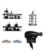 Conjunto banho 6 peças metálico nyana home