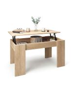 Mesa de centro elevável com espaço de arrumação 90x43-53 cm norak
