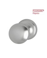 Puxador redondo 84h/80r com base para entrada f9 em aço inoxidável