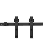 Kit de ferragens para porta de correr vidaxl skien, aço preto, 200 cm