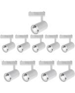 10x spotlight LED rail 30w, branco 4200k, 3000 lm, 220v monofásico, branco