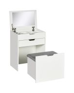 Toucador com banco 60x40x114 cm color blanco Homcom, casa - quarto
