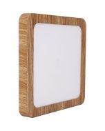 Downlight led quadrado efeito madeira 30cm AllInOne