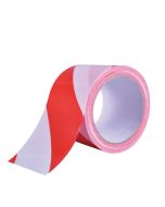 Fita senalizadora branca e vermelha 50mm x 33m