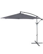Guarda-sol excêntrico Malta cinza 253xø298cm