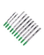 Conjunto de 10 Lâminas de Serra Tico-tico em T Madeira e Metal Erbauer
