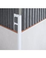 Perfil Canto Reto PVC Branco 10 mm Brenner