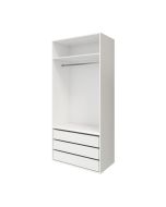 Armário completo Homny 1 coluna branco 1m