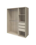 Armário completo Homny 2 colunas e barras Carvalho 1,5 m