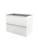 Móvel de casa de banho suspenso Idalie cor branco 80x45cm